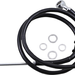 Brake Line - +8" - Black - '15-'17 Softail