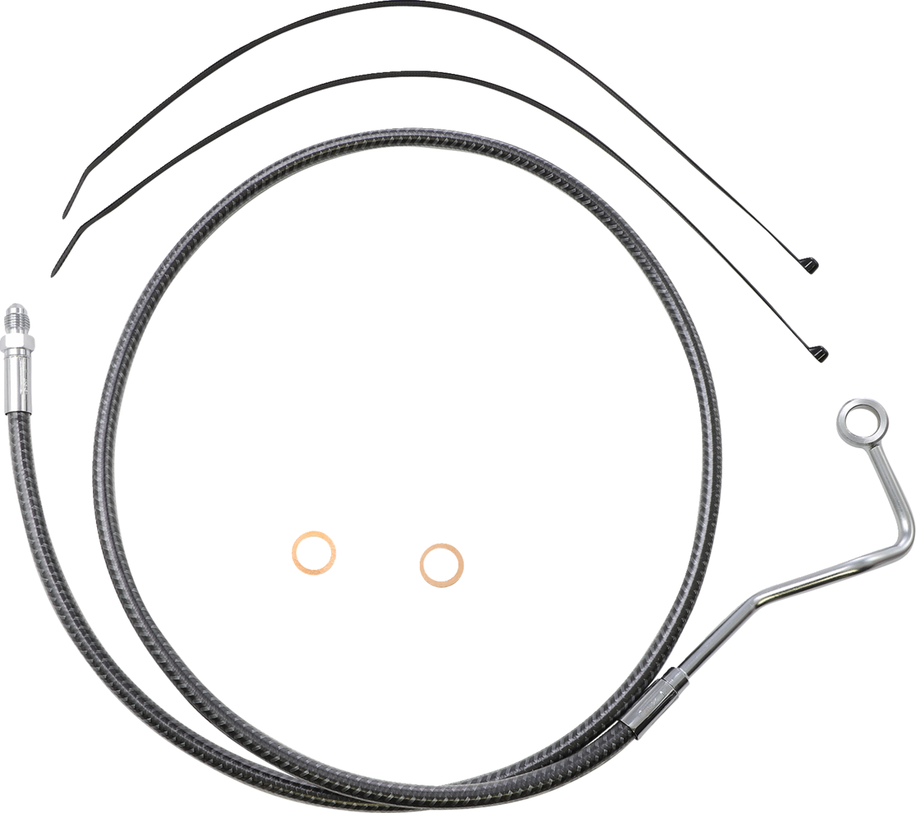Brake Line - Carbon Fiber - Mid - ABS - FLHT