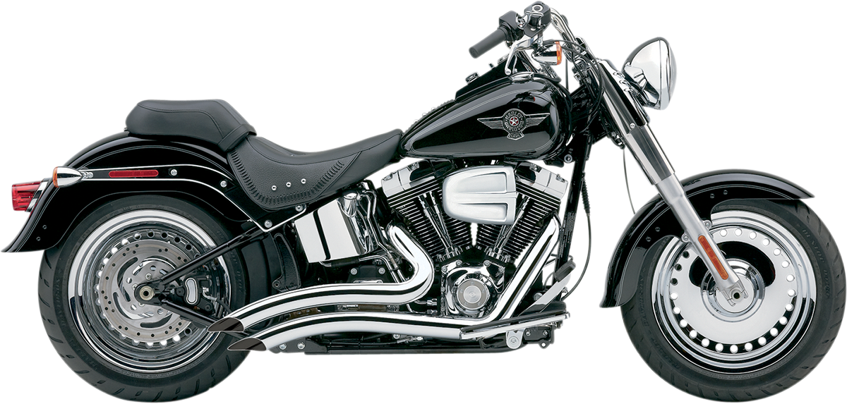 Speedster Swept Short Exhaust - Chrome - '07-'11 Softail