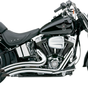 Speedster Swept Short Exhaust - Chrome - '12-'17 Softail