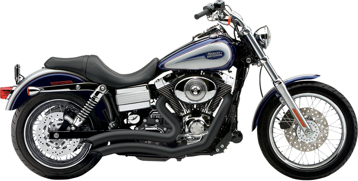 Speedster Swept Short Exhaust - Black - '12-'17 Dyna