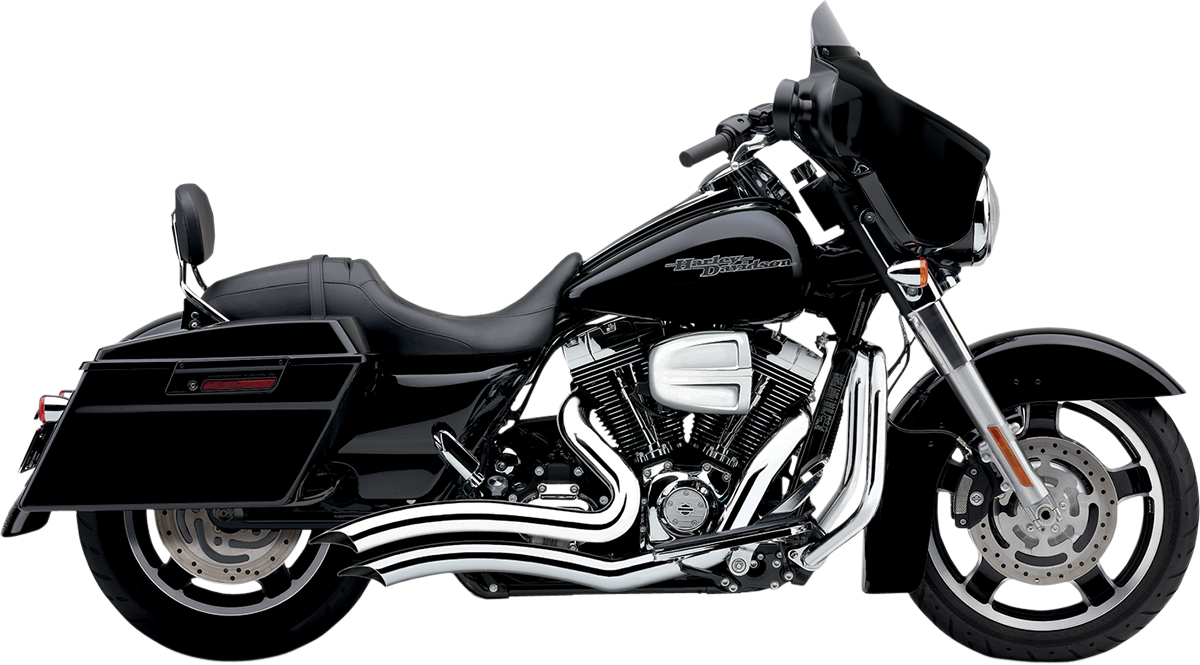 Speedster Swept Short Exhaust - Chrome - '10-'16 FL