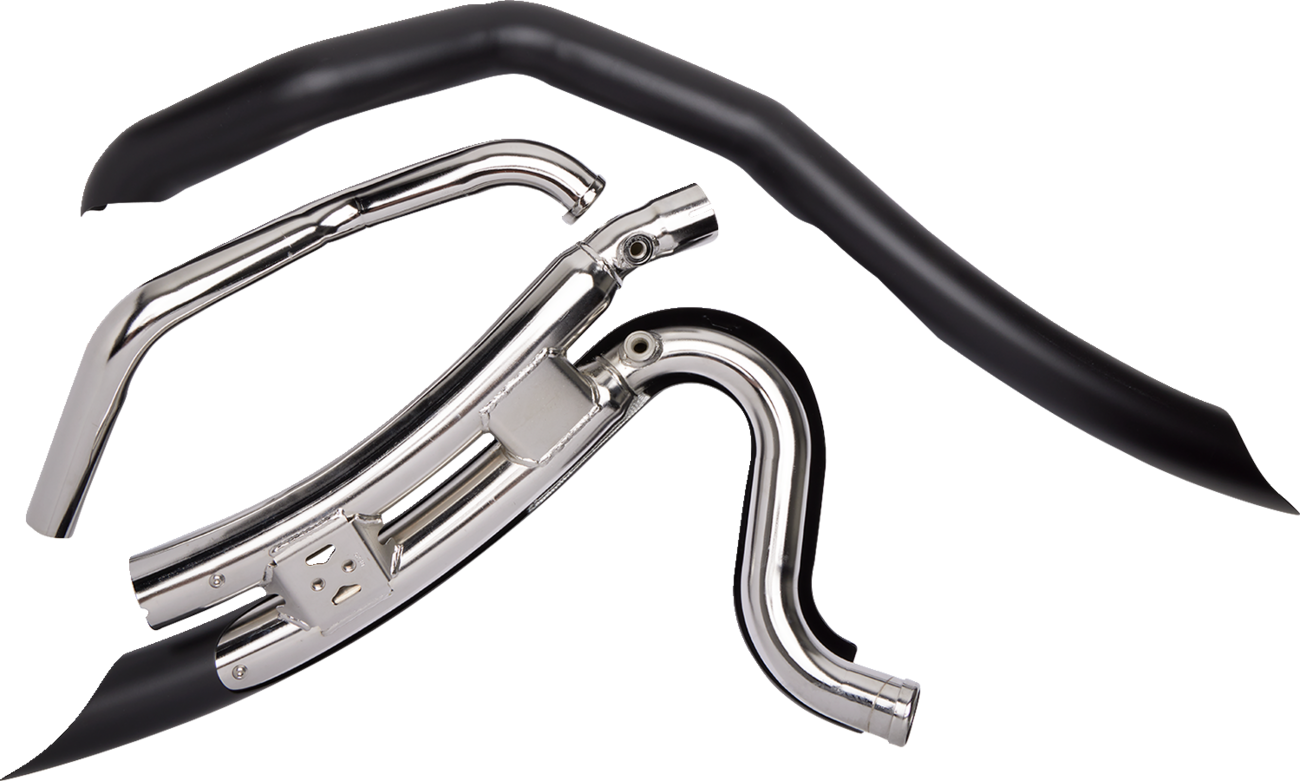 Speedster Swept Short Exhaust - Black - '10-'16 FL