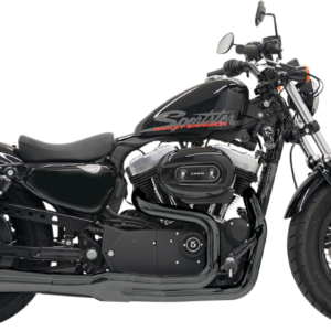 Mega Power Exhaust - Black - Short - '04-'13 XL with Mid/Forward Controls