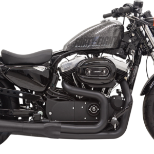 Mega Power Exhaust - Black - Short - '14-'21 XL with Mid/Forward Controls
