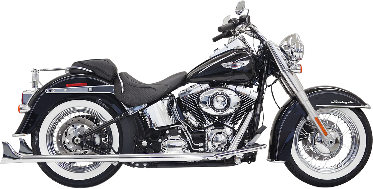 True Duals Exhaust System with Fishtail Mufflers - 33" - Softail