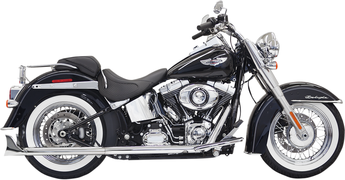 True Duals Exhaust System with Fishtail Mufflers - 30" - Softail
