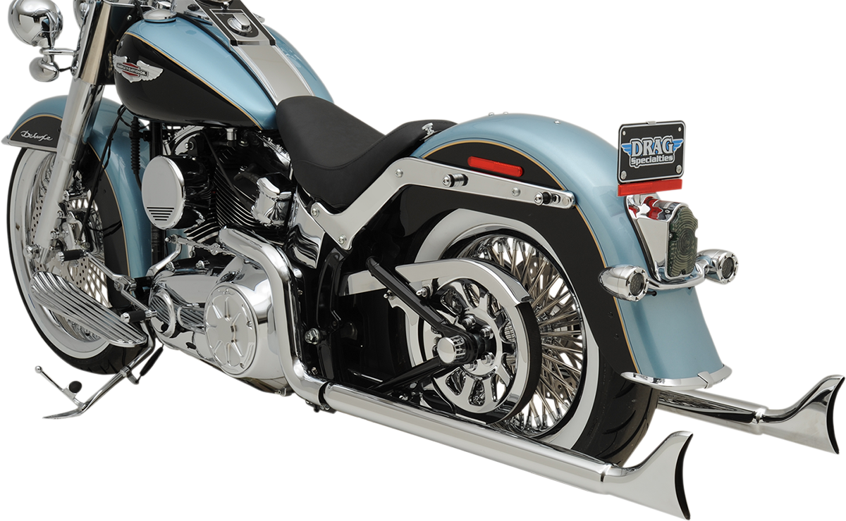 True Duals Exhaust System with Fishtail Mufflers - 36" - Softail - Image 2