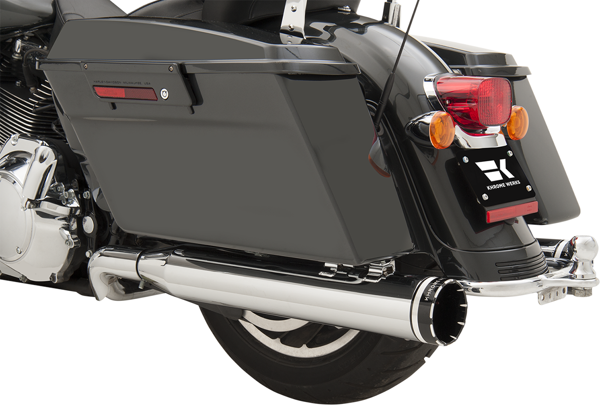 2-into-2 Dominator Exhaust System - Chrome - '09-'16 FL - With 4-1/2" Muffler - Image 3