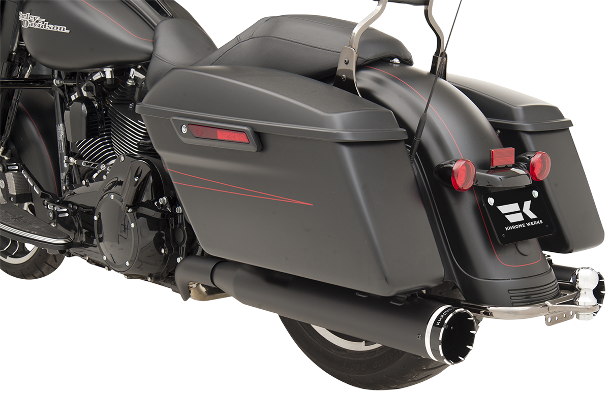 2-into-2 Dominator Exhaust System - Black - '09-'16 FL - With 4-1/2" Muffler - Image 2