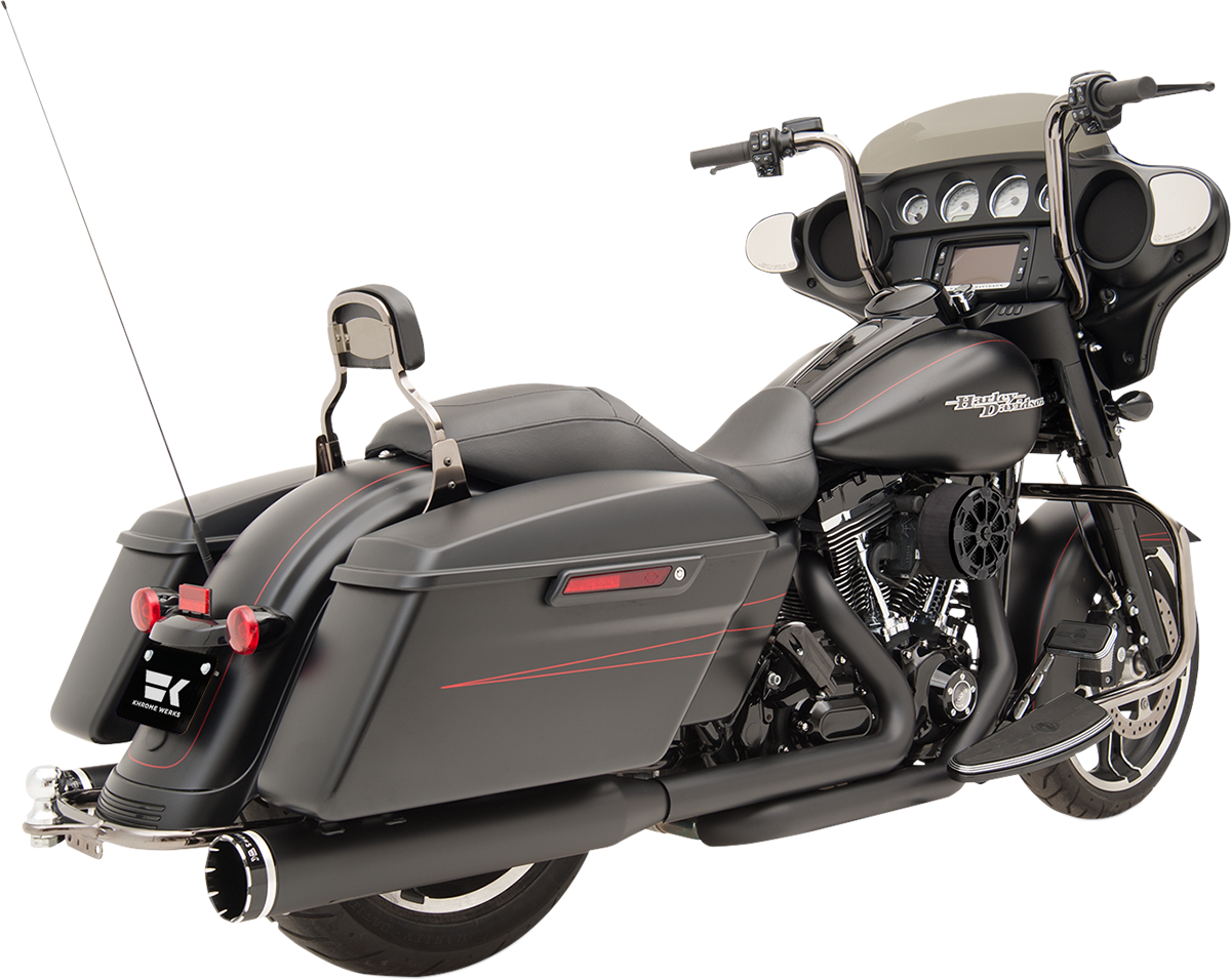 2-into-2 Dominator Exhaust System - Black - '09-'16 FL - With 4-1/2" Muffler