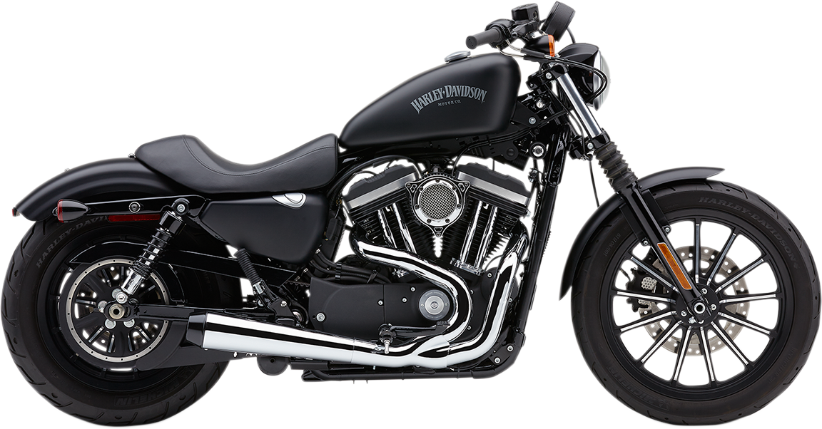 2-into-1 El Diablo Exhaust System - Chrome - 4" - Image 2