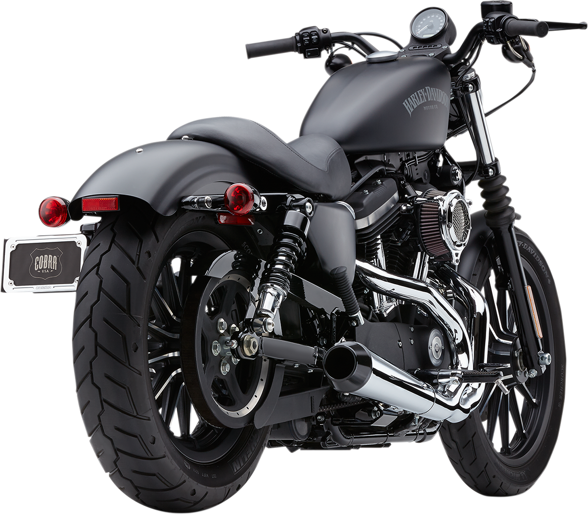 2-into-1 El Diablo Exhaust System - Chrome - 4"