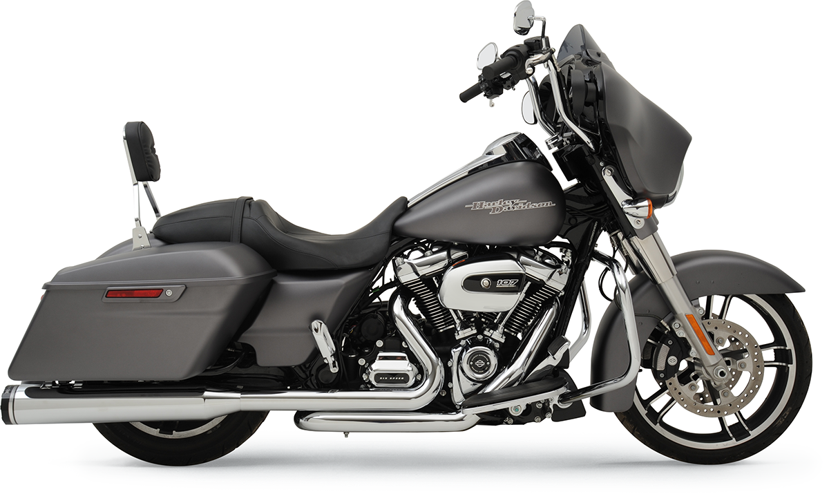 2-into-2 Dominator Exhaust System with 4-1/2" Mufflers - Chrome - FL