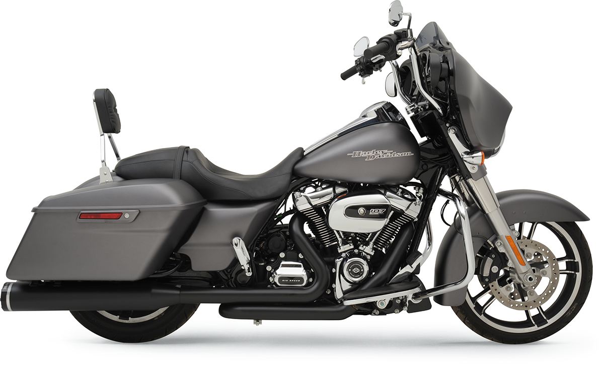 2-into-2 Dominator Exhaust System with 4-1/2" Mufflers - Black - FL - Image 3