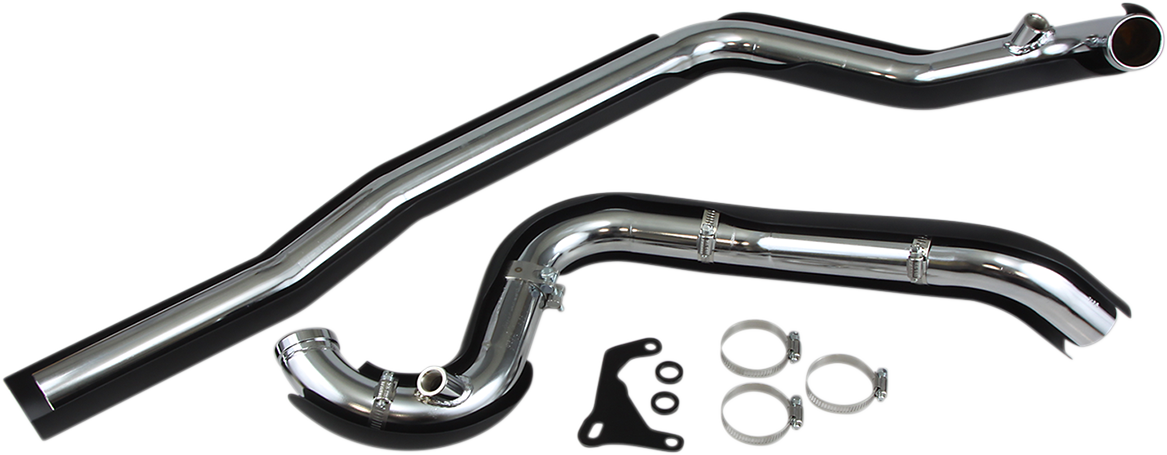 True Dual Headpipes - Black - '07-'08 FL - Image 2