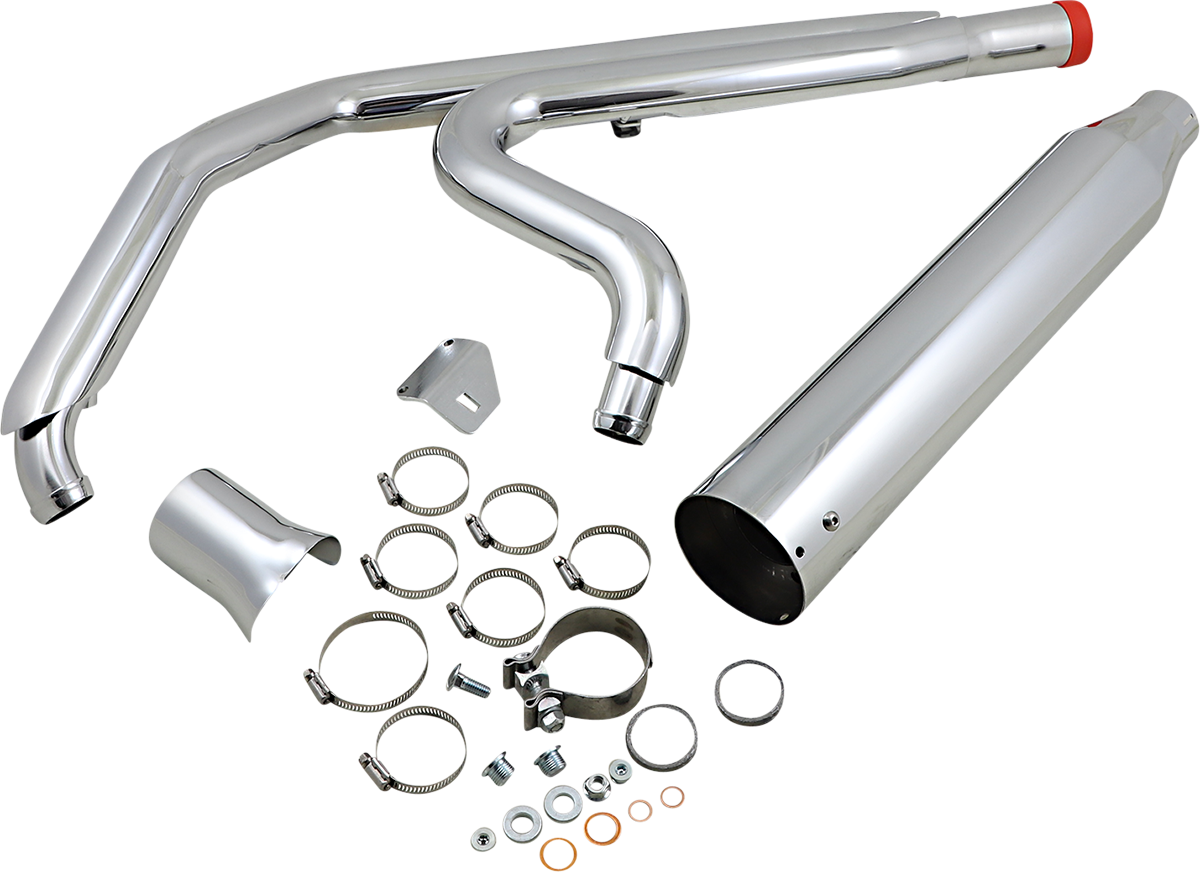 2-into-1 Outlaw Exhaust System - Chrome - No End Cap Included - Image 2