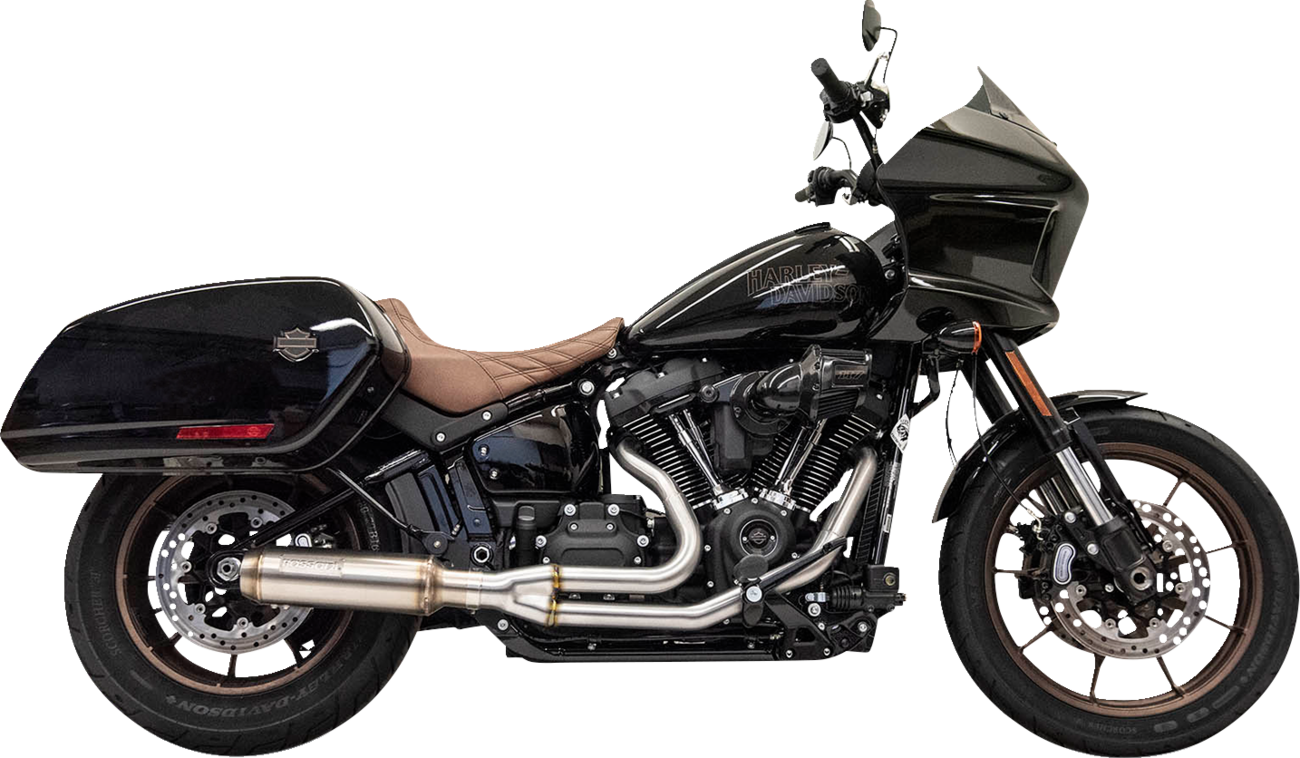 2-into-1 Stainless Exhaust System with 4" Super Bike Muffler