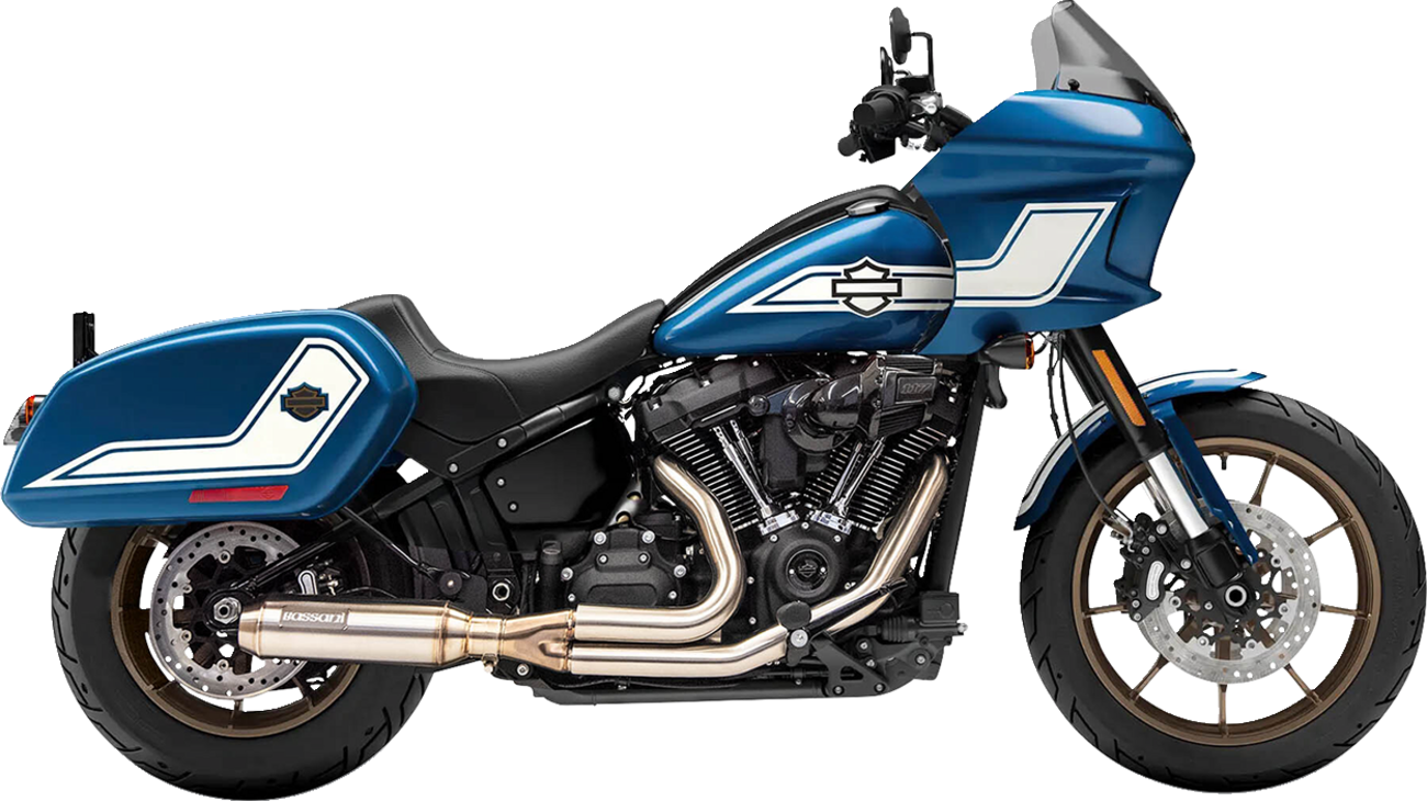 2-into-1 Stainless Exhaust System with 4" Super Bike Muffler - Image 3