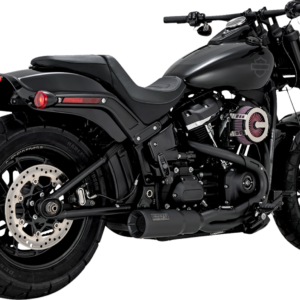 2-into-1 Hi-Output Short Exhaust System - Stainless Steel - Black
