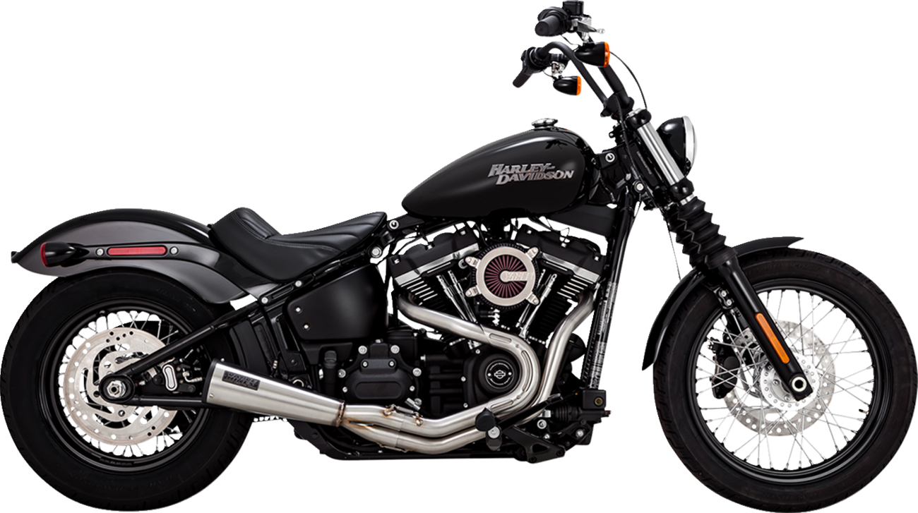 2-into-1 Upsweep Exhaust System - Brushed - Stainless Steel - Image 2