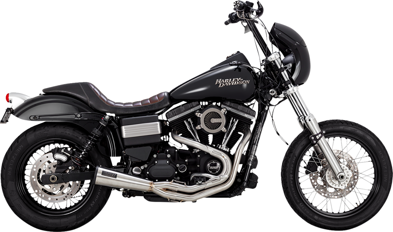 2-into-1 Upsweep Exhaust System - Brushed - Stainless Steel - Image 2