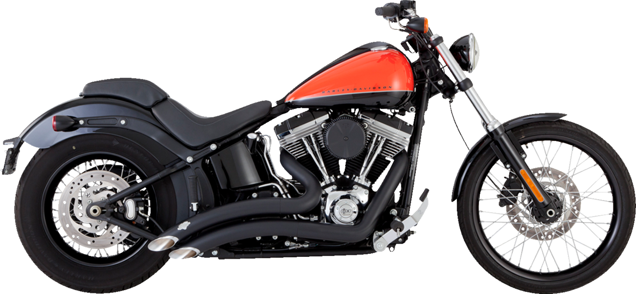 2-into-2 Big Radius Exhaust System - Matte Black - Image 2