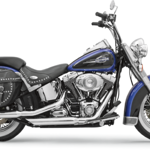 3" Mufflers - Chrome - Slash-Cut - Softail '07-'17