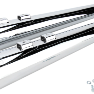Megaphone Mufflers - Chr/Blk - Fluted - Performance Baffle
