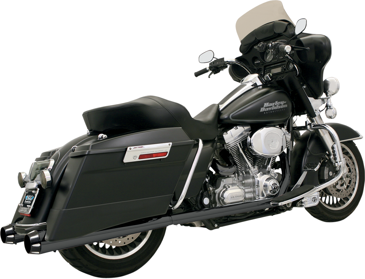 Megaphone Mufflers - Blk/Blk - Fluted - Performance Baffle