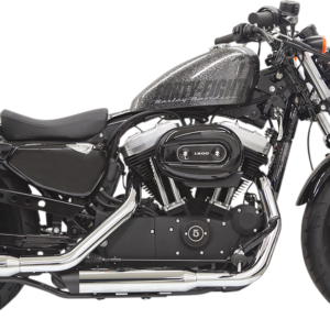 Firepower Series Slip-On Mufflers - Chrome/Black - Slash-Cut - Sportster