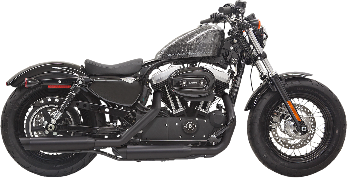 Firepower Series Slip-On Mufflers - Black - Slash-Cut - Sportster