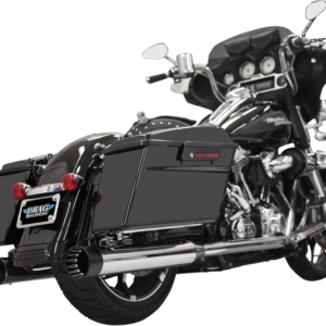 DNT Straight Can Mufflers for '95-'16 FL - Chrome/Black