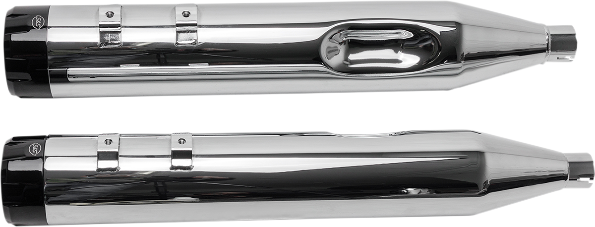 4-1/2" MK45 Performance Mufflers - Chrome with Black Thruster - Image 2