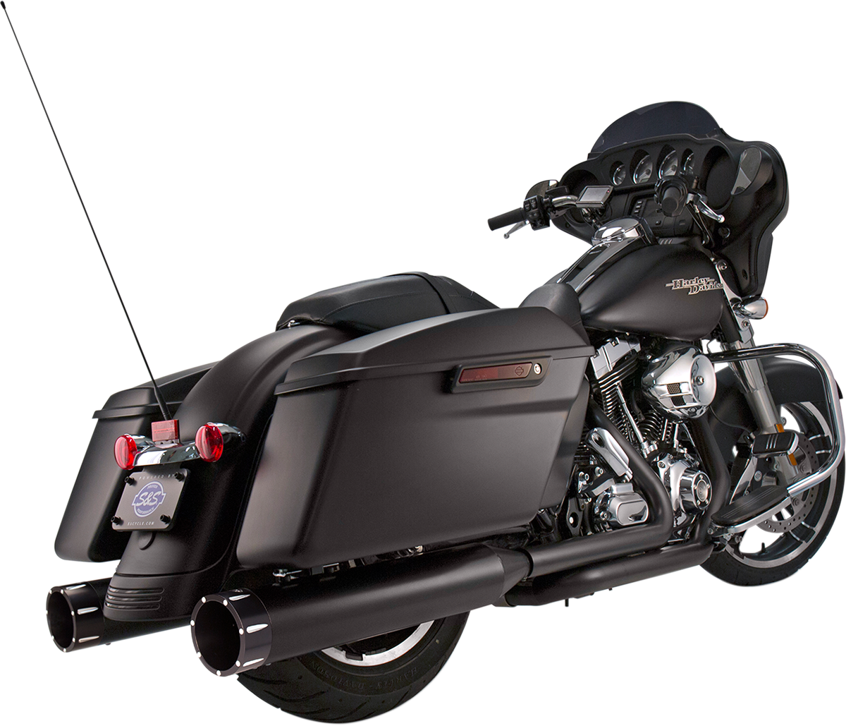 4-1/2" MK45 Performance Mufflers - Black with Black Tracer - Image 2