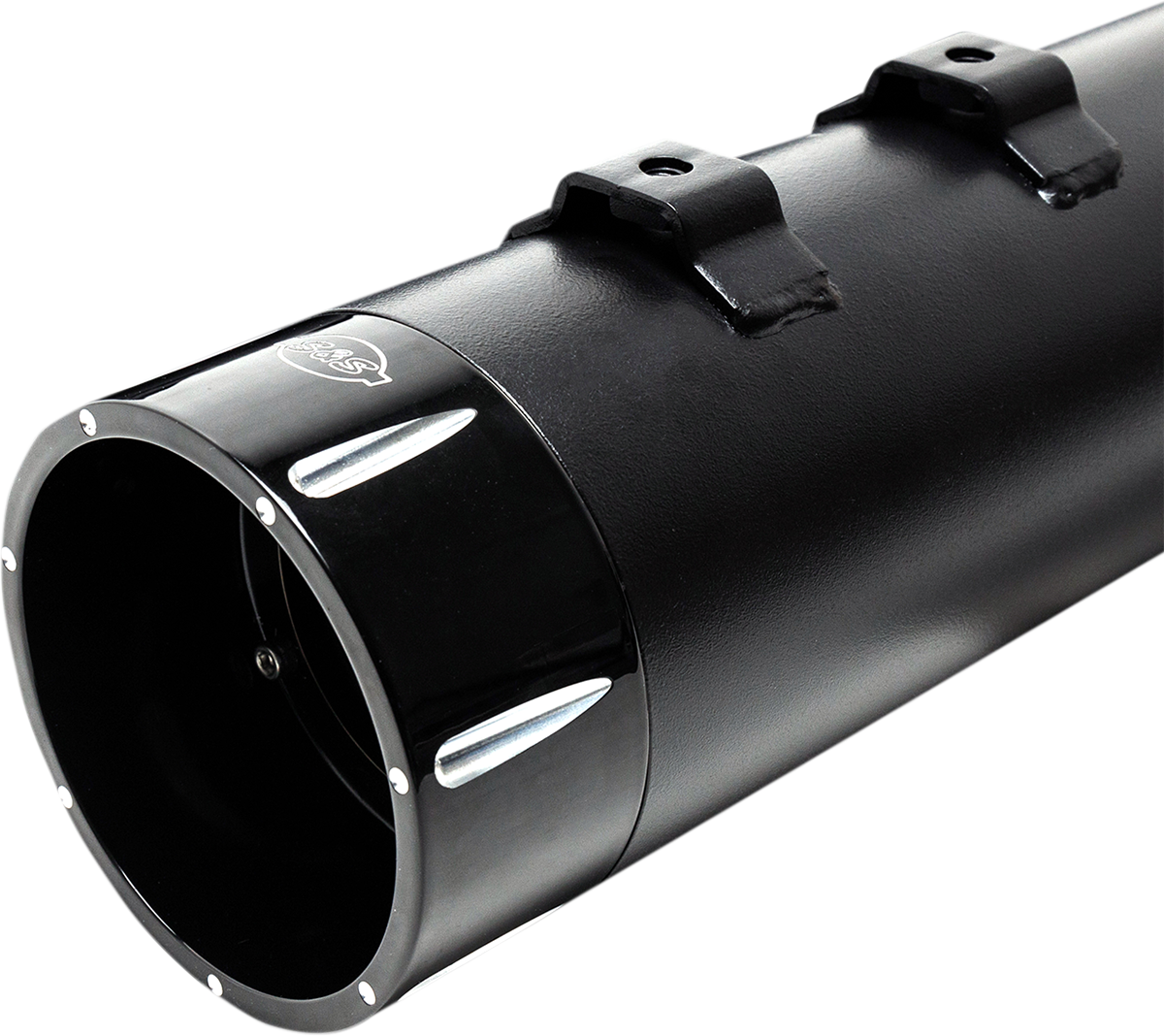 4-1/2" MK45 Performance Mufflers - Black with Black Tracer - Image 3