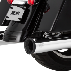 Eliminator 400 Slip-On Mufflers - Chrome with Black End Caps