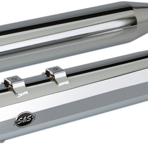 Slash Cut Slip-On Mufflers - Chrome