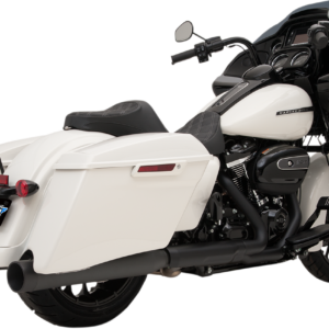 4" Slip-On Mufflers with Billet End Caps - Black/Black