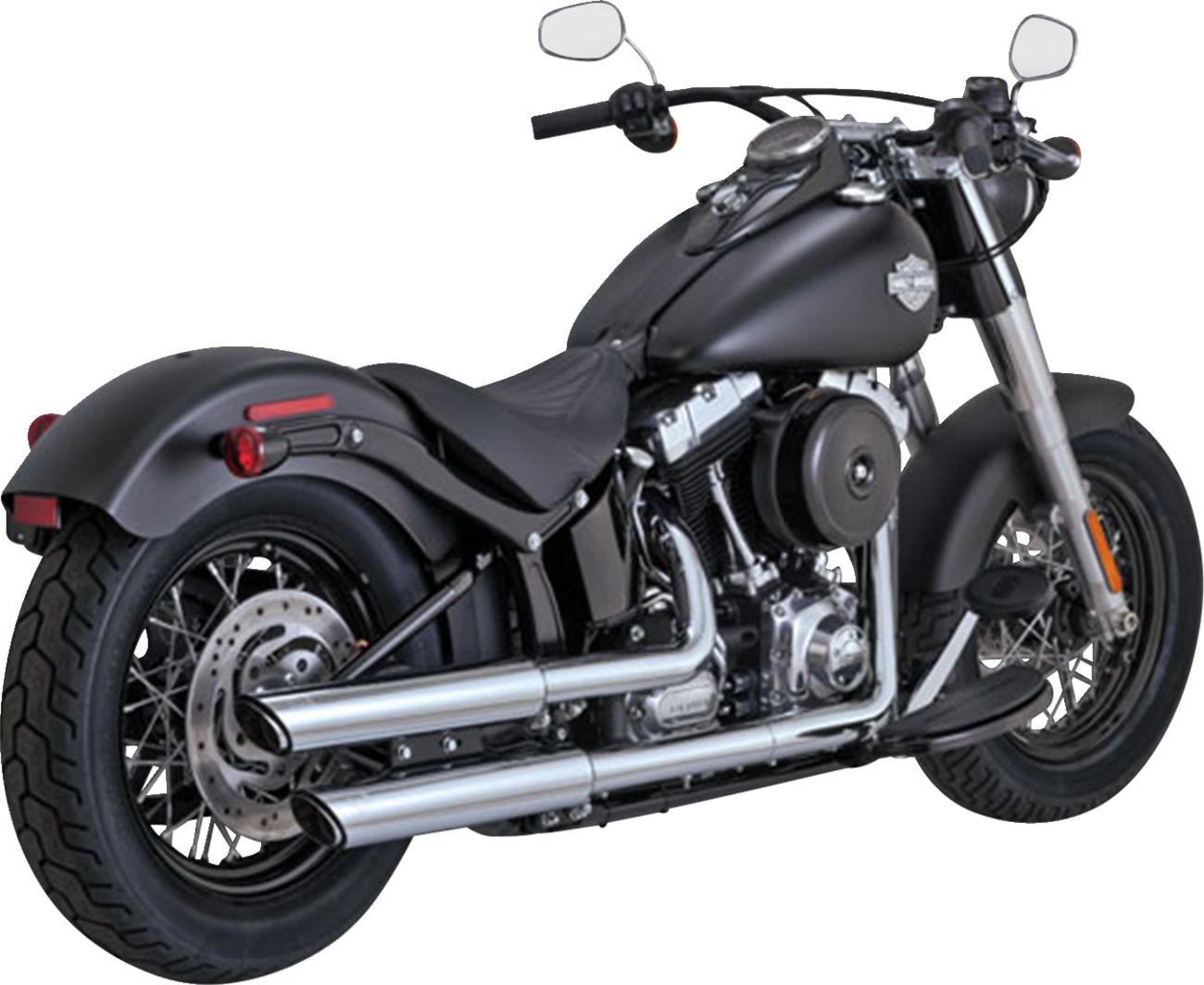 3" Twin Slash Slip-On Muffler - Chrome - Image 2
