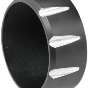3" Endcap - Black - Fluted