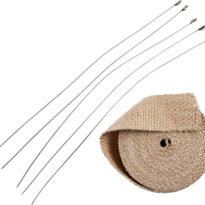 Exhaust Heat Wrap Kit with Ties - Tan - 2" x 25'
