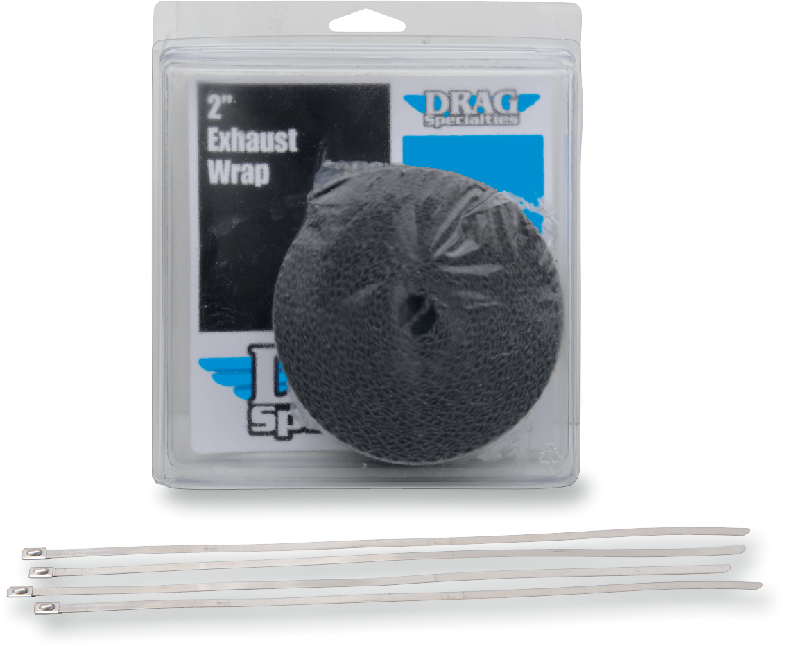 Exhaust Heat Wrap Kit with Ties - Black - 2" x 25' - Image 2