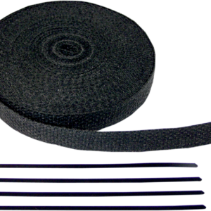 Fiberglass Exhaust Wrap Kit - Black - 1" x 50'