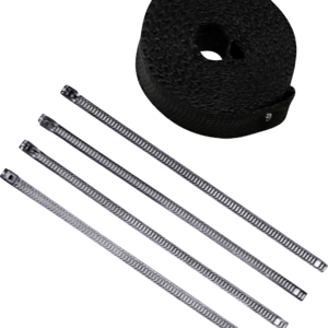 Lava Rock Exhaust Wrap Kit - Metallic Black - 2" x 25'