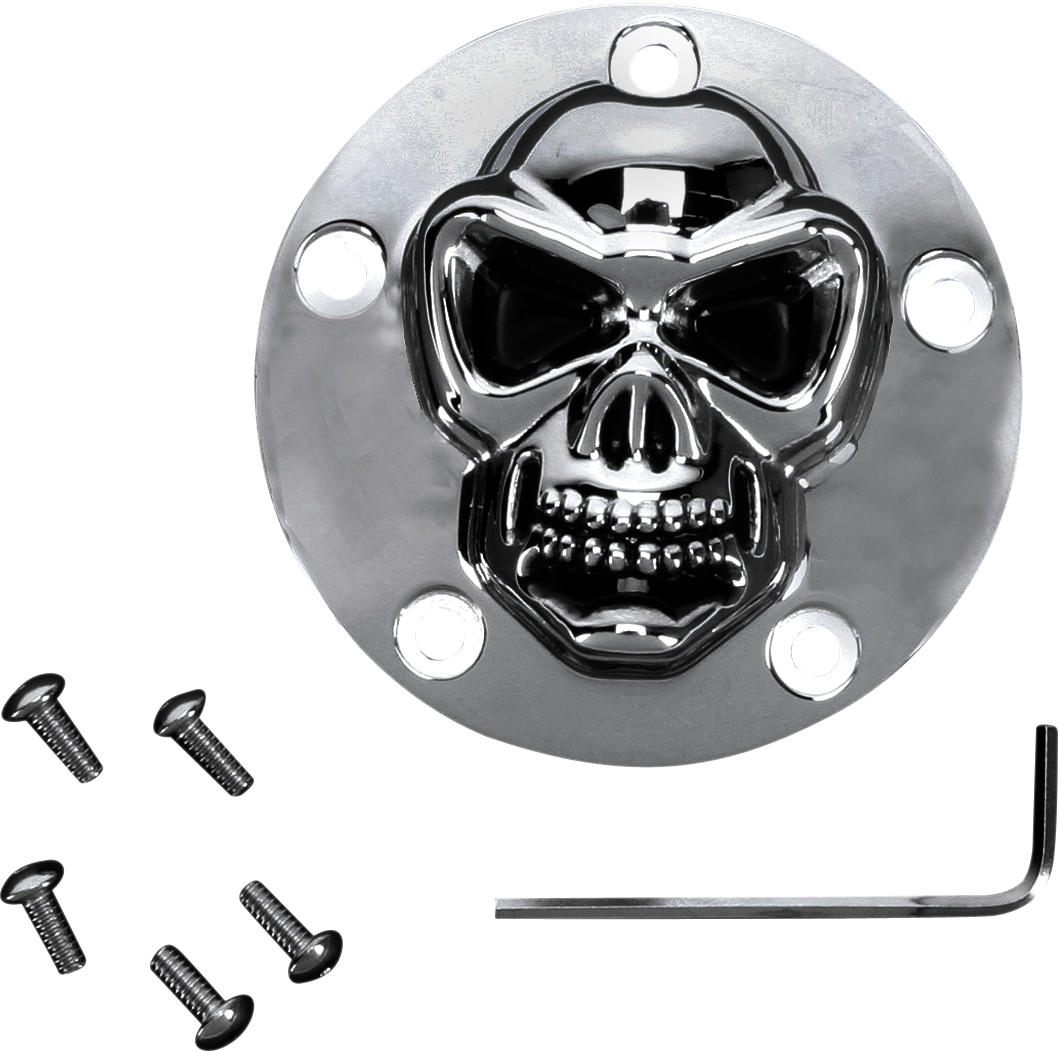 3-D Skull Points Cover - Twin Cam
