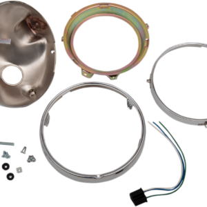7" Side Mount Headlamp Shell - Chrome