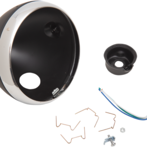 Lucas Style Headlight Shell - 7" - Black
