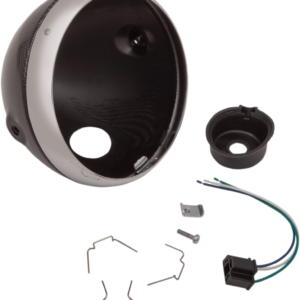 Lucas Style Headlight Shell - 7" - Faux Carbon