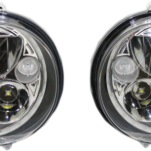 LED Headlight - 5-3/4" - Chrome - Pair